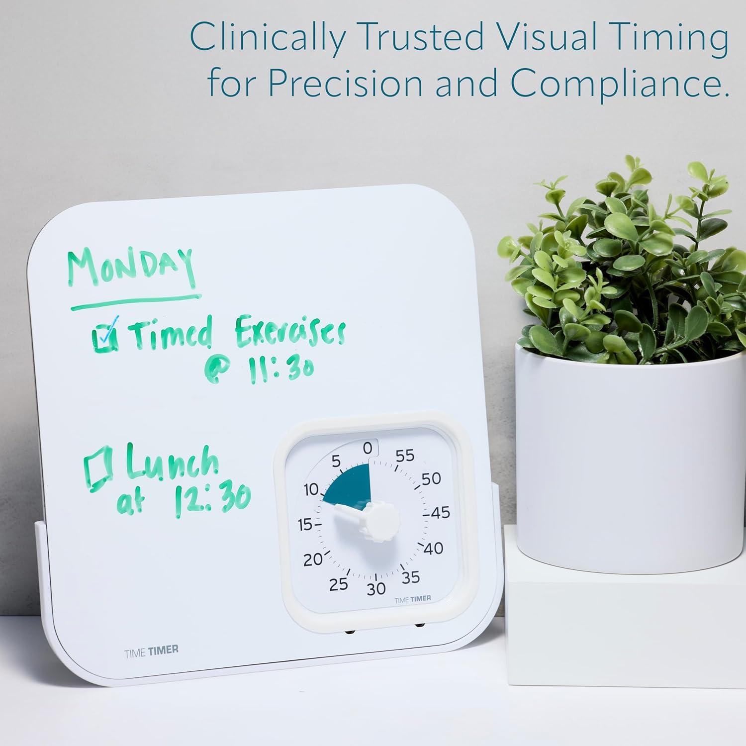 image:imagePRO Applied Personal 60Minute Visual Countdown Timer ProfessionalGrade Timer for Therapy Rehab Medication Reminders amp Memory Care Calming Blue Disk Large Numbers Adjustable AlertWhite W Dry Erase