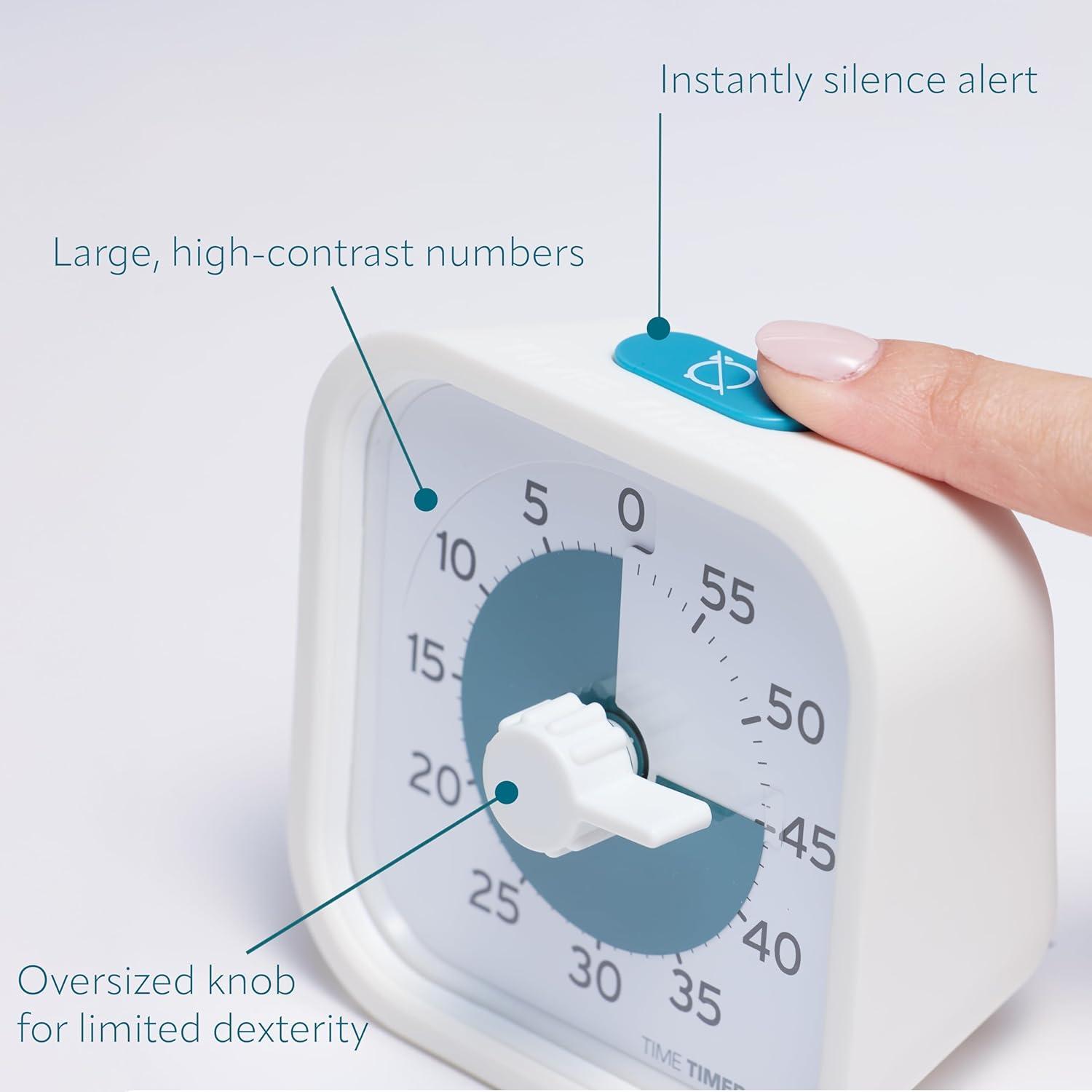 image:imagePRO Applied Personal 60Minute Visual Countdown Timer ProfessionalGrade Timer for Therapy Rehab Medication Reminders amp Memory Care Calming Blue Disk Large Numbers Adjustable AlertWhite W Dry Erase