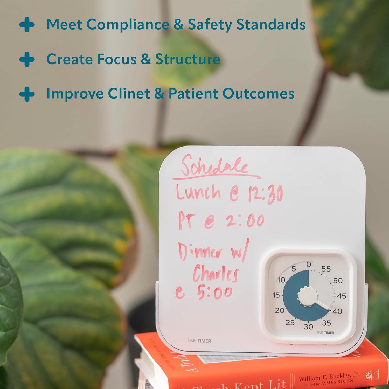 image:imagePRO Applied Personal 60Minute Visual Countdown Timer ProfessionalGrade Timer for Therapy Rehab Medication Reminders amp Memory Care Calming Blue Disk Large Numbers Adjustable AlertWhite W Dry Erase