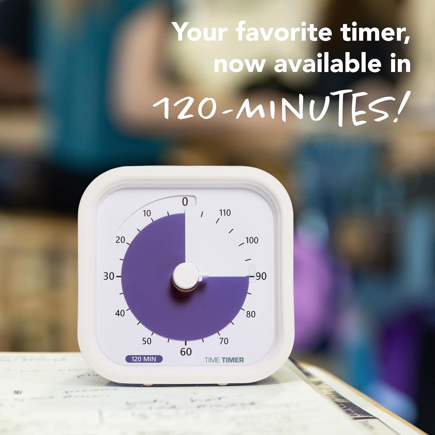 image:imageTIME TIMER 120 Minute MOD Education Edition Visual Timer with Desktop Software for Kids Classroom Learning Testing Timer Study Tool and Office Meetings with Silent Operation White 120min35 x 35