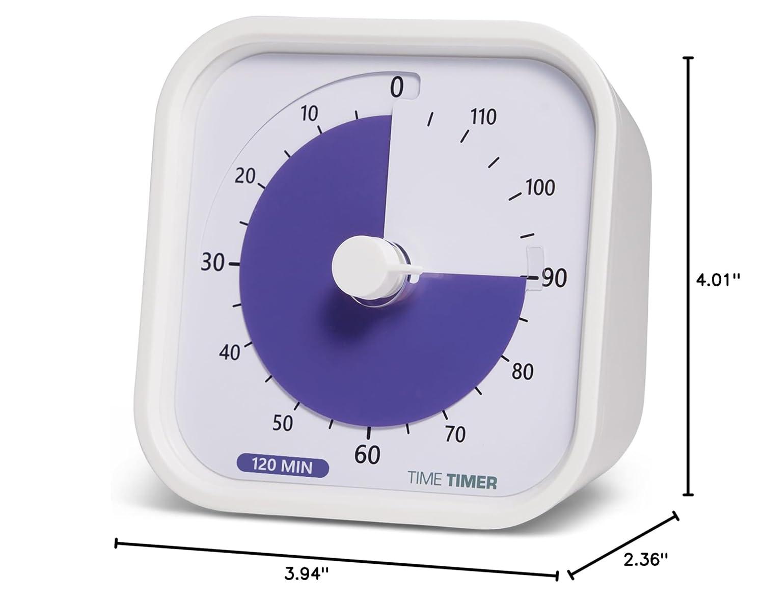 image:imageTIME TIMER 120 Minute MOD Education Edition Visual Timer with Desktop Software for Kids Classroom Learning Testing Timer Study Tool and Office Meetings with Silent Operation White 120min35 x 35