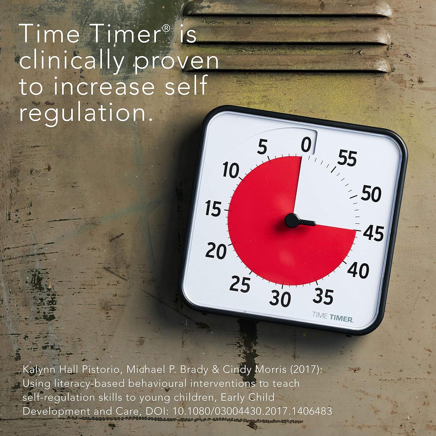 image:imageTIME TIMER 8 inch Visual Timer 60 Minute Kids Desk Countdown Clock with Dry Erase Activity Card Also Magnetic for Kids Classroom Homeschooling Study Tool Task Reminder Home and Kitchen TimerBlack Red