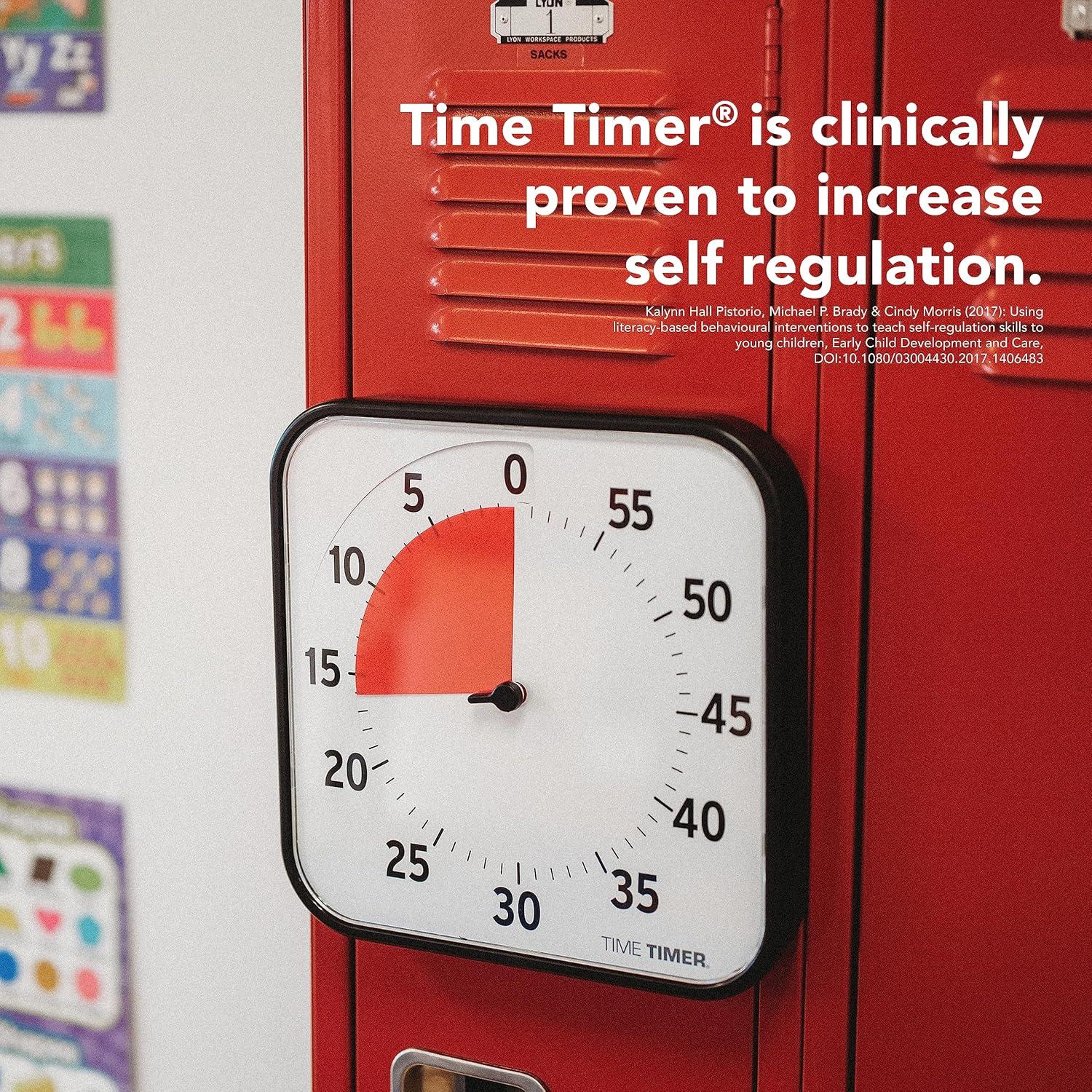 image:imageTIME TIMER 8 inch Visual Timer 60 Minute Kids Desk Countdown Clock with Dry Erase Activity Card Also Magnetic for Kids Classroom Homeschooling Study Tool Task Reminder Home and Kitchen TimerBlack Red