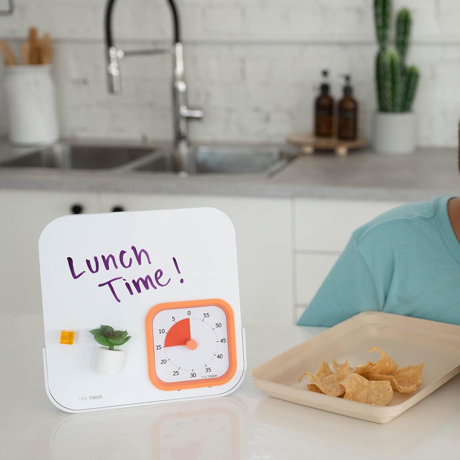 image:imageTIME TIMER MOD with Dry Erase Board 60Minute Visual Countdown Timer with Magnetic Whiteboard for Notes Chores Classroom and Office Reminders Visual Schedules for Kids and Adults CharcoalOrange