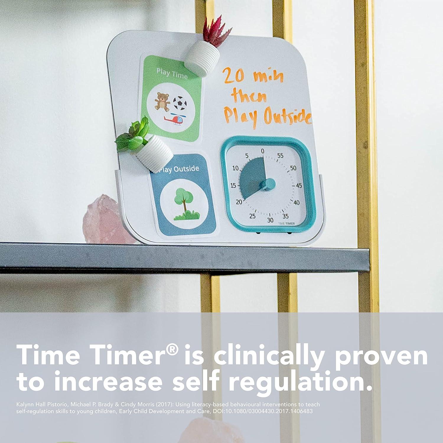 image:imageTIME TIMER MOD with Dry Erase Board 60Minute Visual Countdown Timer with Magnetic Whiteboard for Notes Chores Classroom and Office Reminders Visual Schedules for Kids and Adults CharcoalBlue