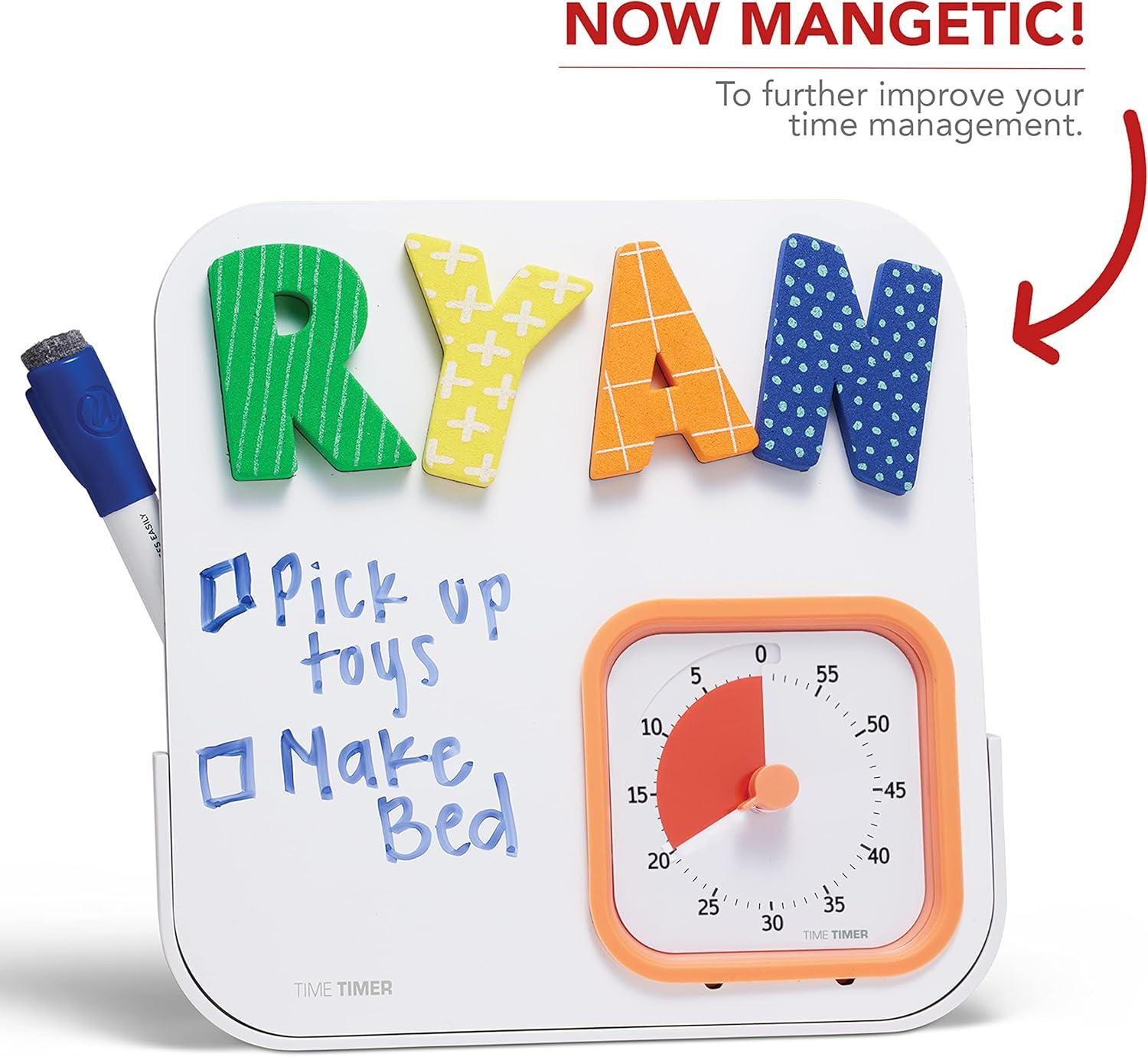 image:imageTIME TIMER MOD with Dry Erase Board 60Minute Visual Countdown Timer with Magnetic Whiteboard for Notes Chores Classroom and Office Reminders Visual Schedules for Kids and Adults CharcoalOrange