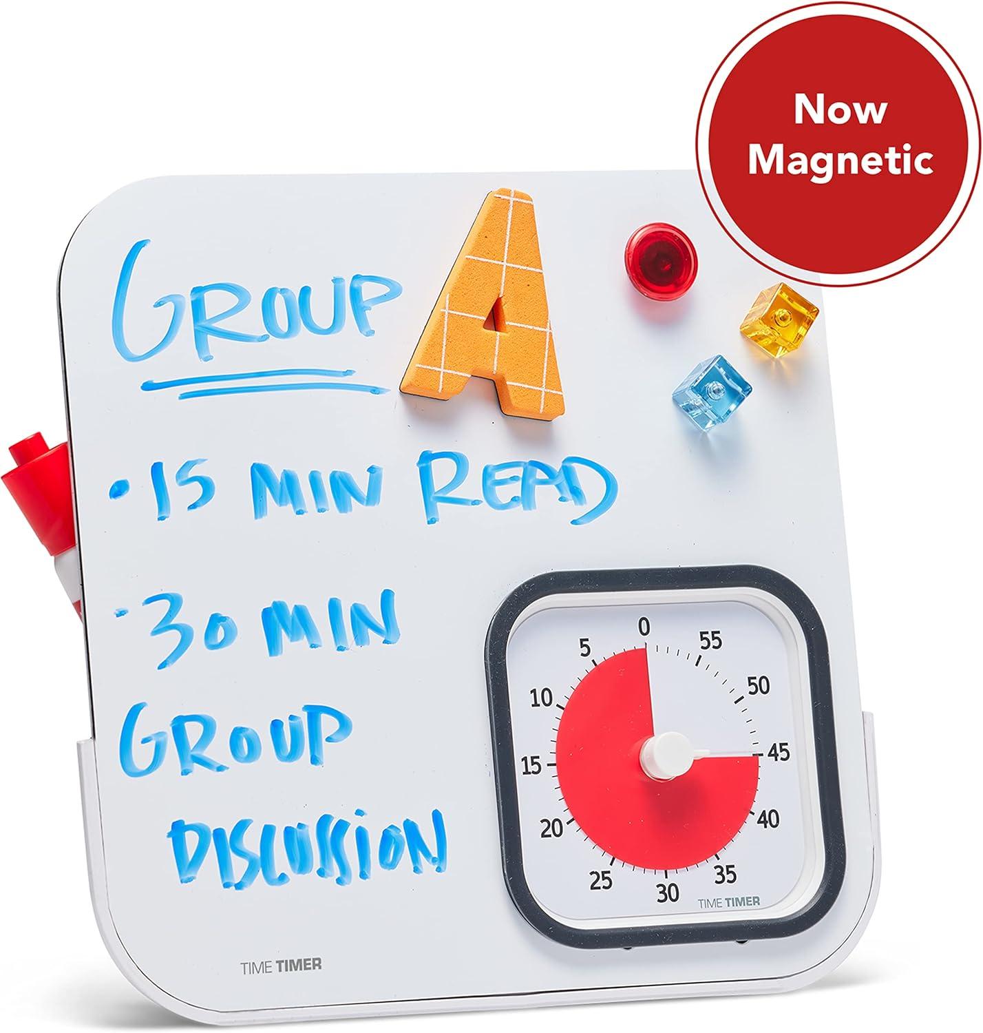 image:imageTIME TIMER MOD with Dry Erase Board 60Minute Visual Countdown Timer with Magnetic Whiteboard for Notes Chores Classroom and Office Reminders Visual Schedules for Kids and Adults CharcoalGray