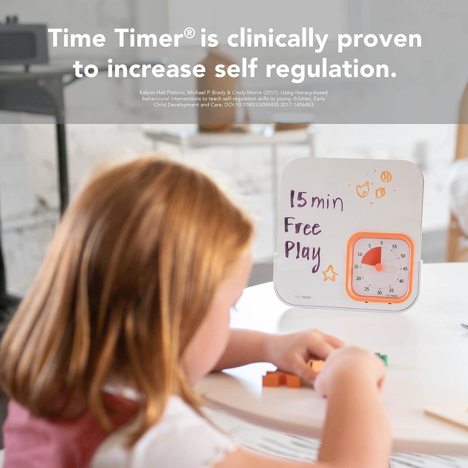 image:imageTIME TIMER MOD with Dry Erase Board 60Minute Visual Countdown Timer with Magnetic Whiteboard for Notes Chores Classroom and Office Reminders Visual Schedules for Kids and Adults CharcoalOrange