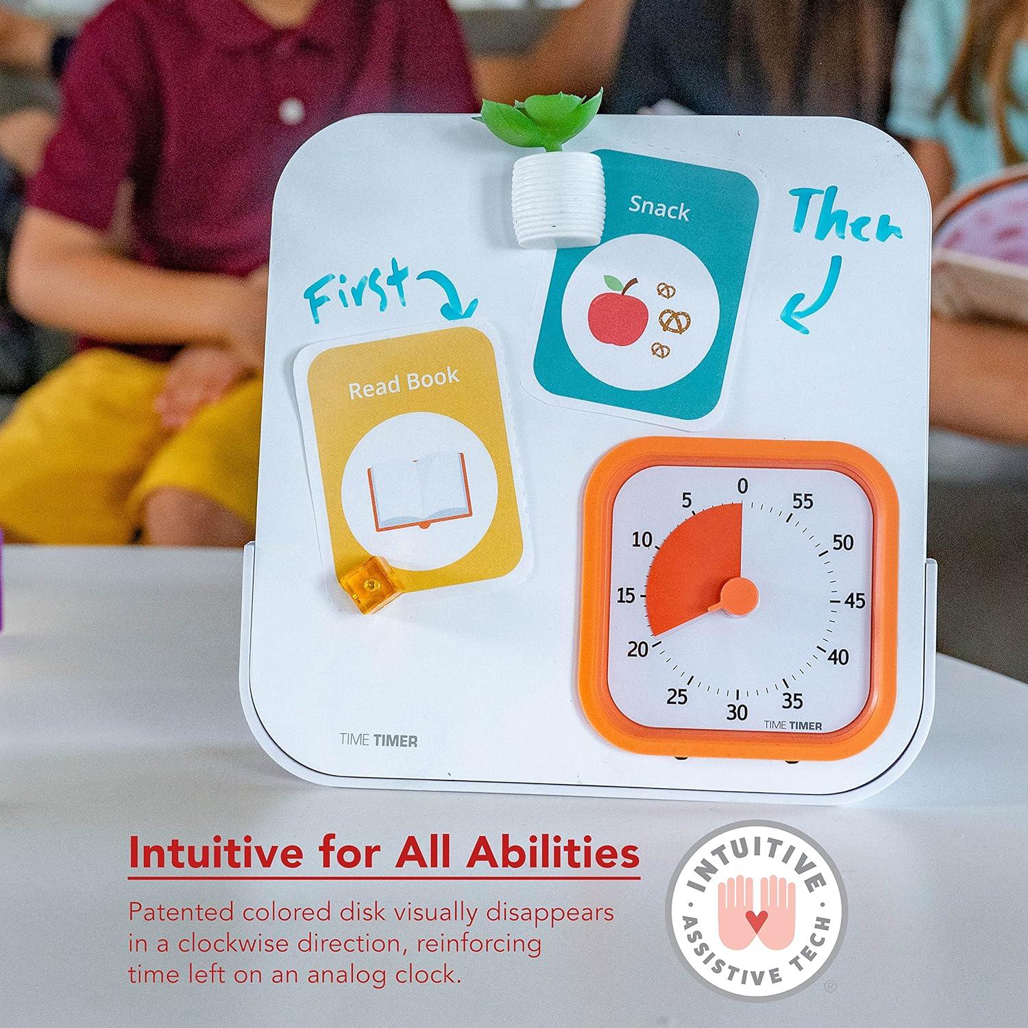 image:imageTIME TIMER MOD with Dry Erase Board 60Minute Visual Countdown Timer with Magnetic Whiteboard for Notes Chores Classroom and Office Reminders Visual Schedules for Kids and Adults CharcoalOrange