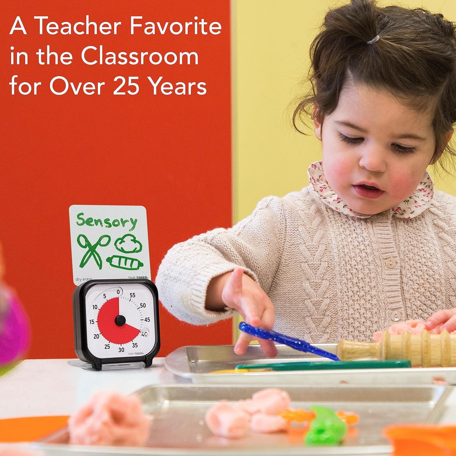 image:imageTime Timer 3 inch Visual Timer 60 Minute Kids Desk Countdown Clock with Dry Erase Activity Card and Desktop App Access for Kids Classroom Homeschool Study Tool Task Reminder Home and KitchenCharcoal Red