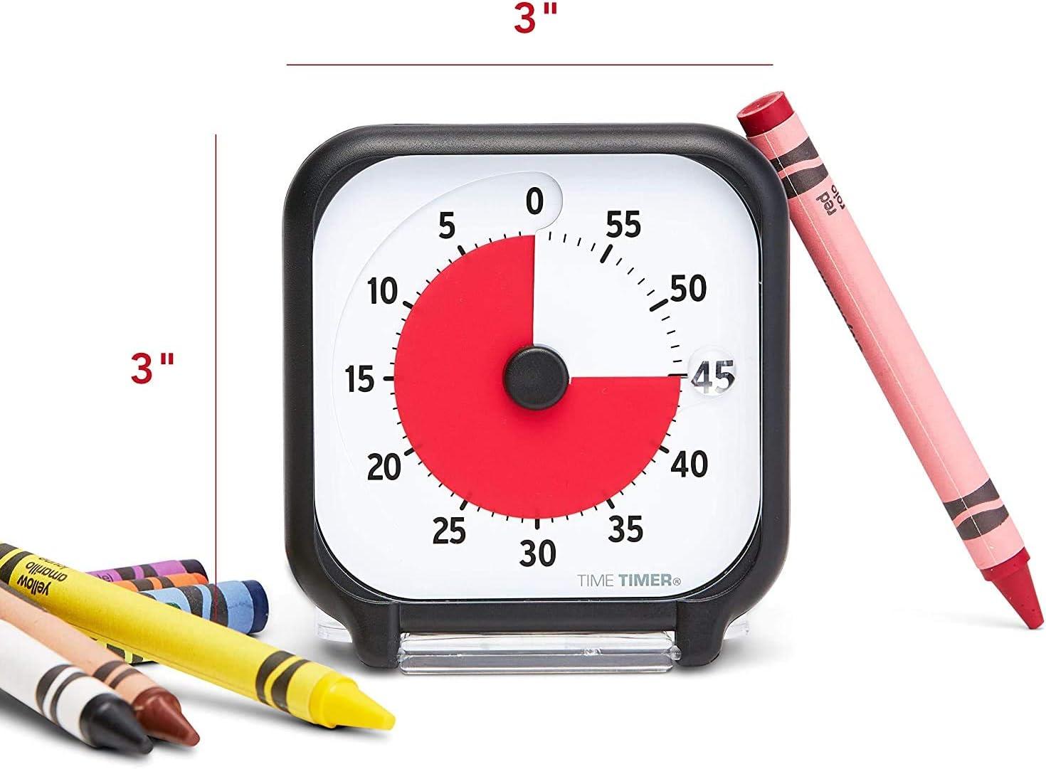 image:imageTime Timer 3 inch Visual Timer 60 Minute Kids Desk Countdown Clock with Dry Erase Activity Card and Desktop App Access for Kids Classroom Homeschool Study Tool Task Reminder Home and KitchenCharcoal Red