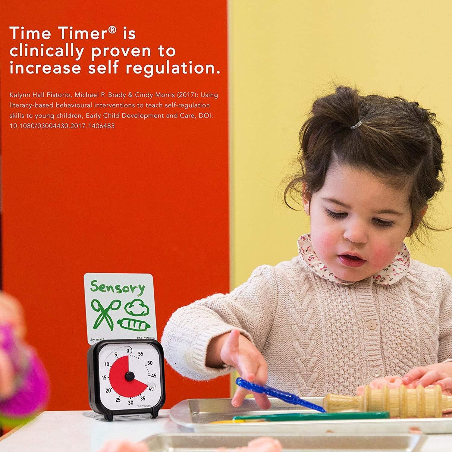 image:imageTime Timer 3 inch Visual Timer 60 Minute Kids Desk Countdown Clock with Dry Erase Activity Card and Desktop App Access for Kids Classroom Homeschool Study Tool Task Reminder Home and KitchenCharcoal Red