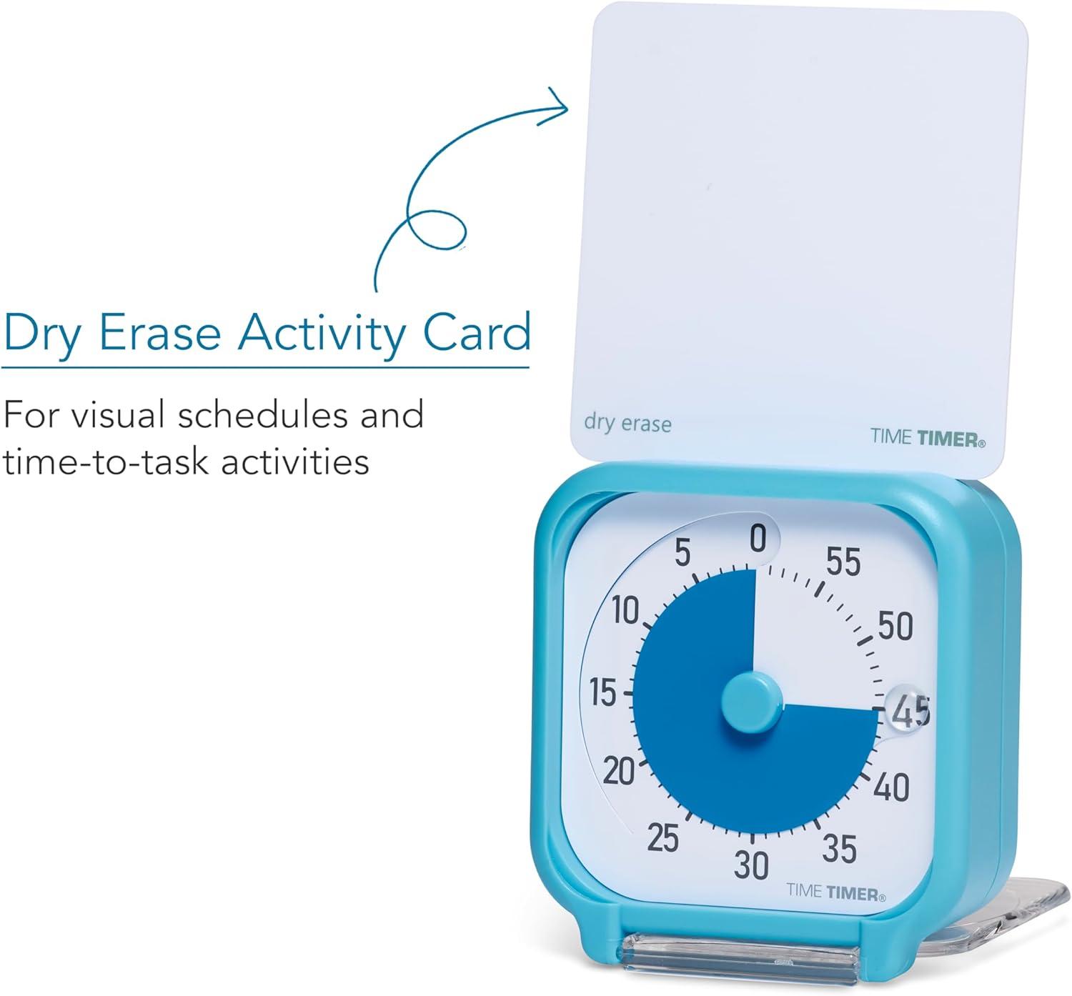 image:imageTime Timer 3 inch Visual Timer 60 Minute Kids Desk Countdown Clock with Dry Erase Activity Card and Desktop App Access for Kids Classroom Homeschool Study Tool Task Reminder Home and KitchenWhite Blue