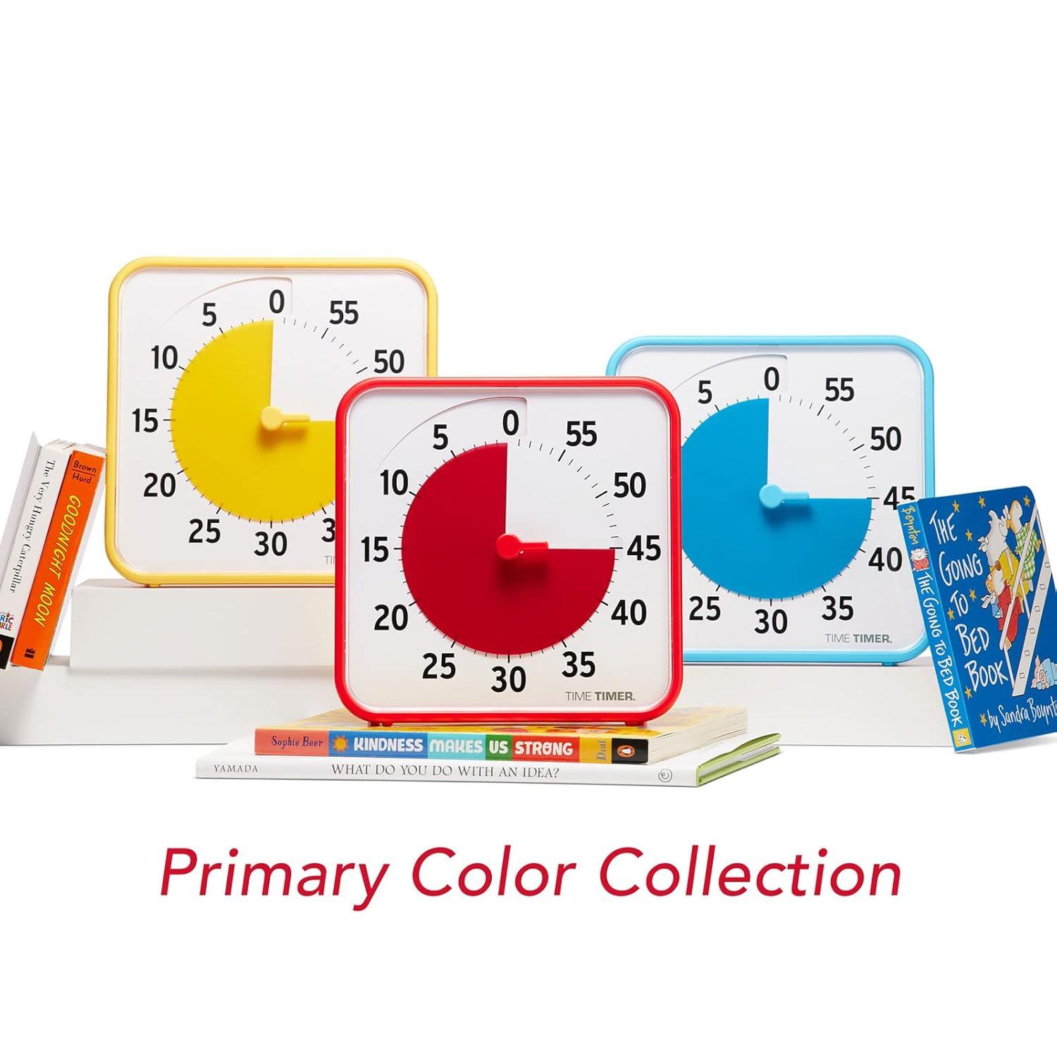 image:imageTime Timer 8 Inch Learning Center Classroom Set 60 Minute Visual Timer for Kids with Dry Erase Activity Cards for Kids Classroom Learning Centers and Teachers Desk Clock Secondary 3PackPrimary