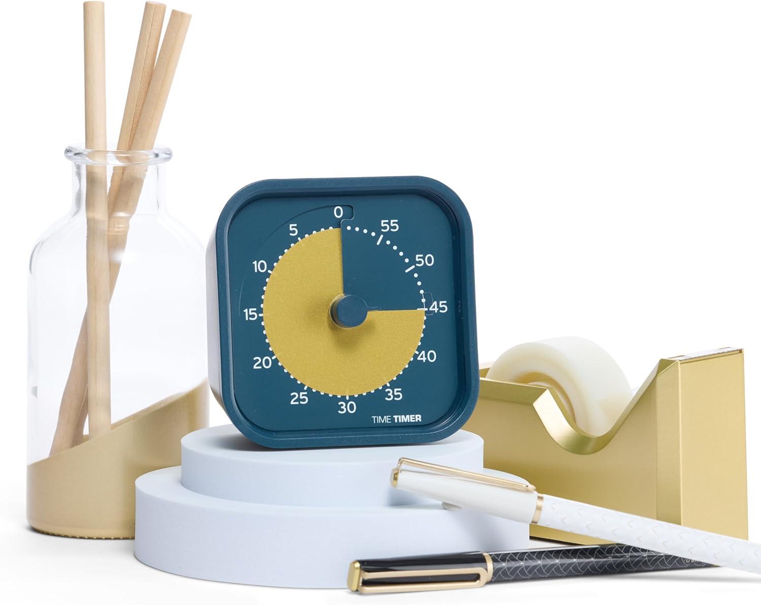 image:imageTime Timer MOD Home Edition Individual Sized 60 Minute Visual Countdown Timer for ADHD Adults Students and Pomodoro with Silent Operation Metallic MidnightMidnight