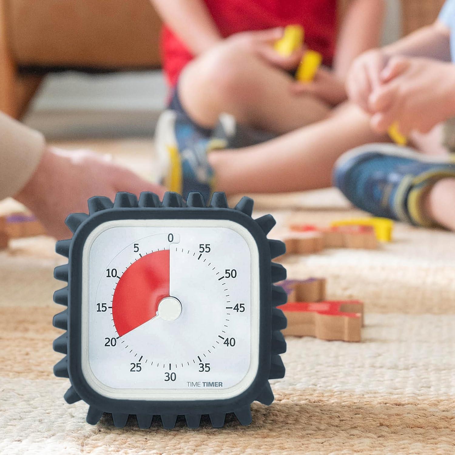 image:imageTime Timer MOD with Tire Protective Case Charcoal Case with Visual Timer Individual Sized 60 Minute Visual Countdown for ADHD Autism Kids Students and Pomodoro with Silent Operation Tread