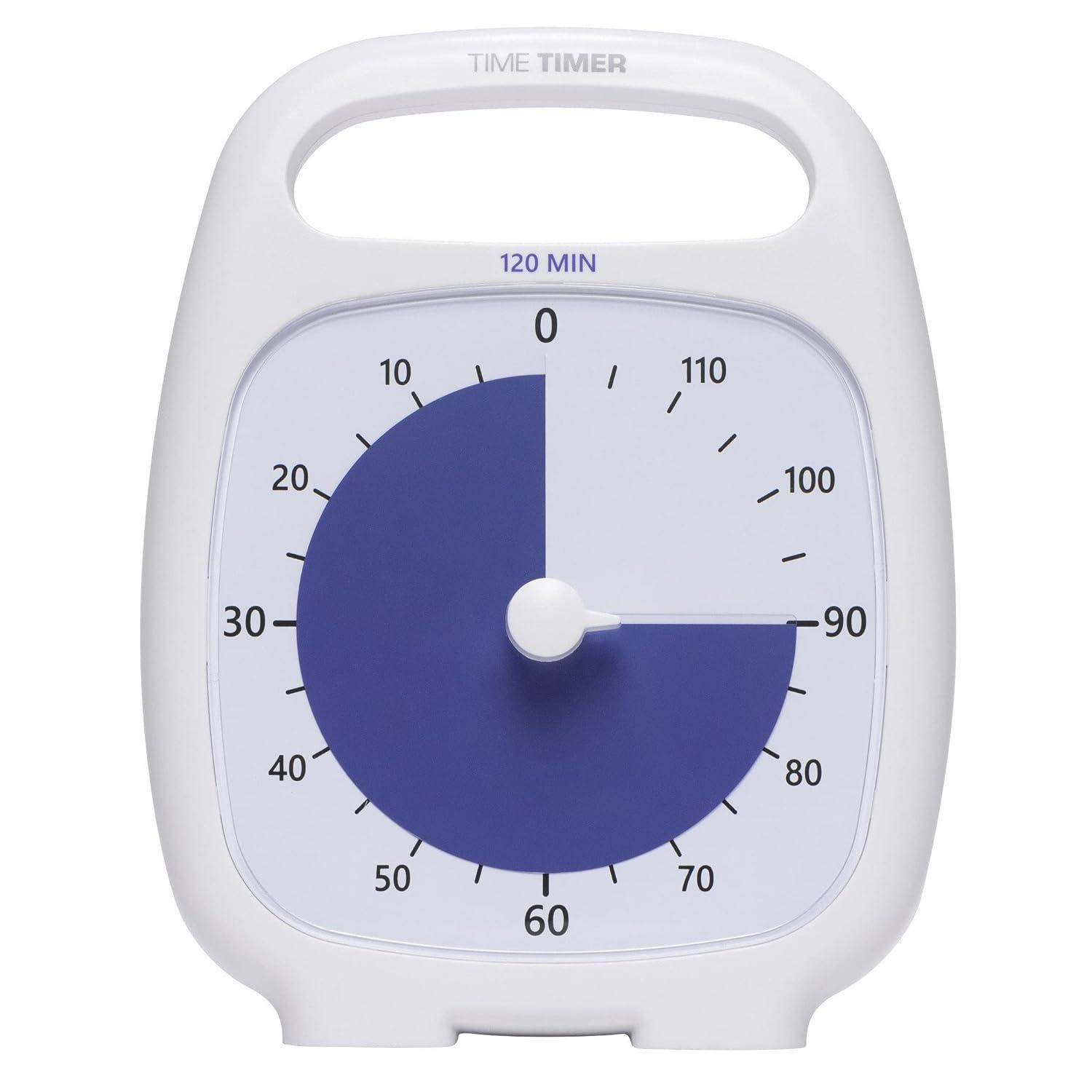 image:imageTime Timer Plus 120 Minute Visual Countdown Clock Make Time Edition with Notepad for Kids Classroom Learning Teaching Curriculum Exercise and Kitchen Timer