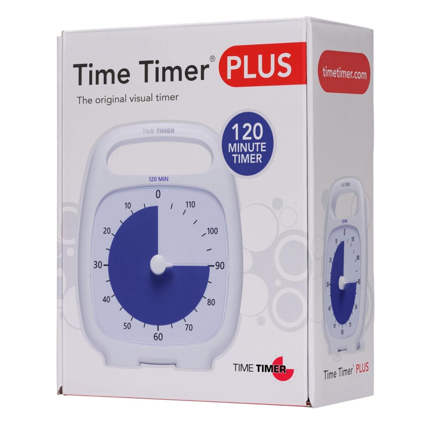 image:imageTime Timer Plus 120 Minute Visual Countdown Clock Make Time Edition with Notepad for Kids Classroom Learning Teaching Curriculum Exercise and Kitchen Timer