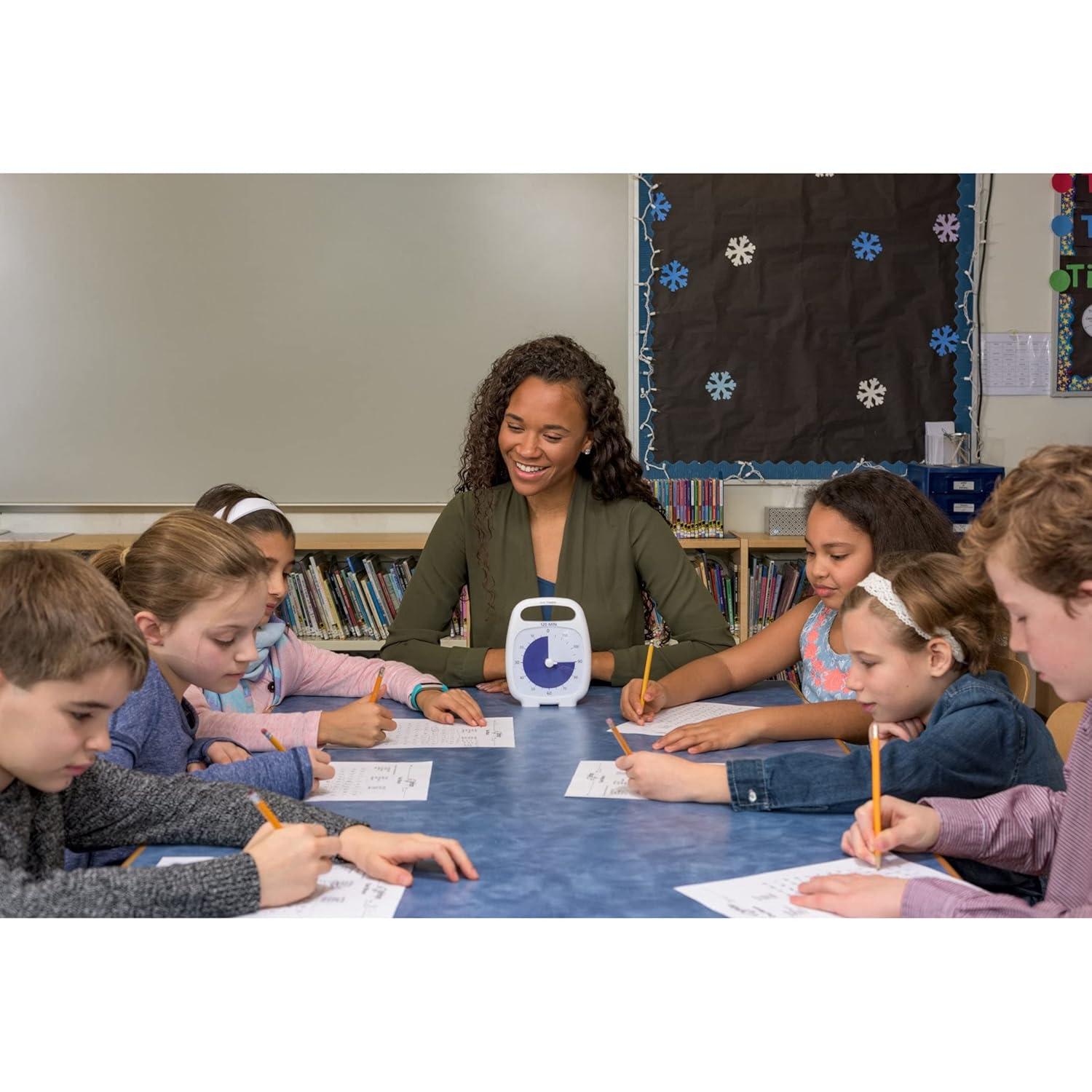 image:imageTime Timer Plus 120 Minute Visual Countdown Clock Make Time Edition with Notepad for Kids Classroom Learning Teaching Curriculum Exercise and Kitchen Timer