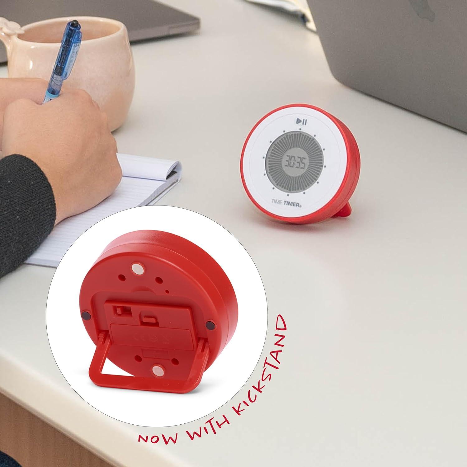 image:imageTime Timer Twist Updated 90Minute Digital Visual Countdown Clock Magnetic with Kickstand for Kids Classroom Learning Study Tool Teachers Desk Exercise and Kitchen Timer Red