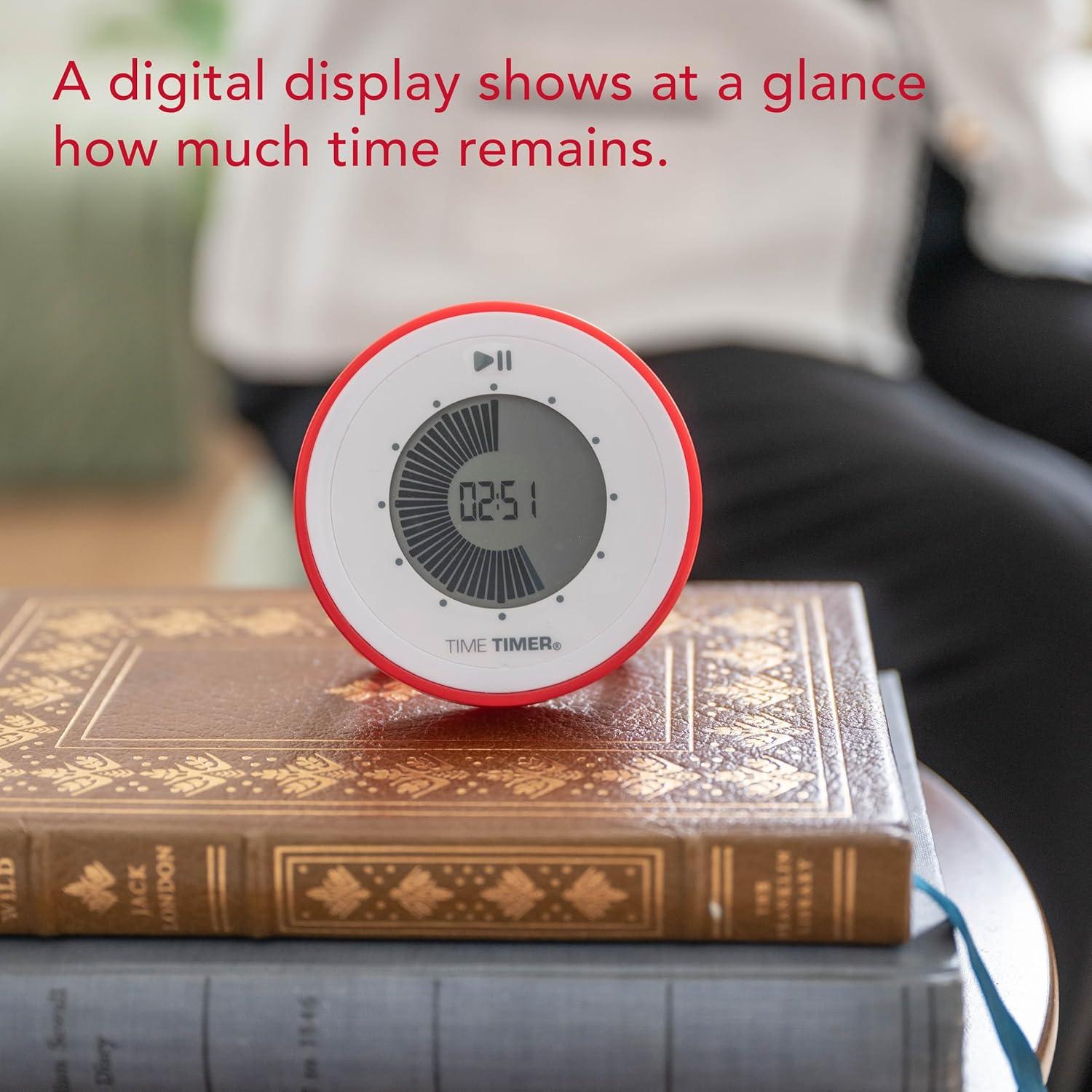 image:imageTime Timer Twist Updated 90Minute Digital Visual Countdown Clock Magnetic with Kickstand for Kids Classroom Learning Study Tool Teachers Desk Exercise and Kitchen Timer Red