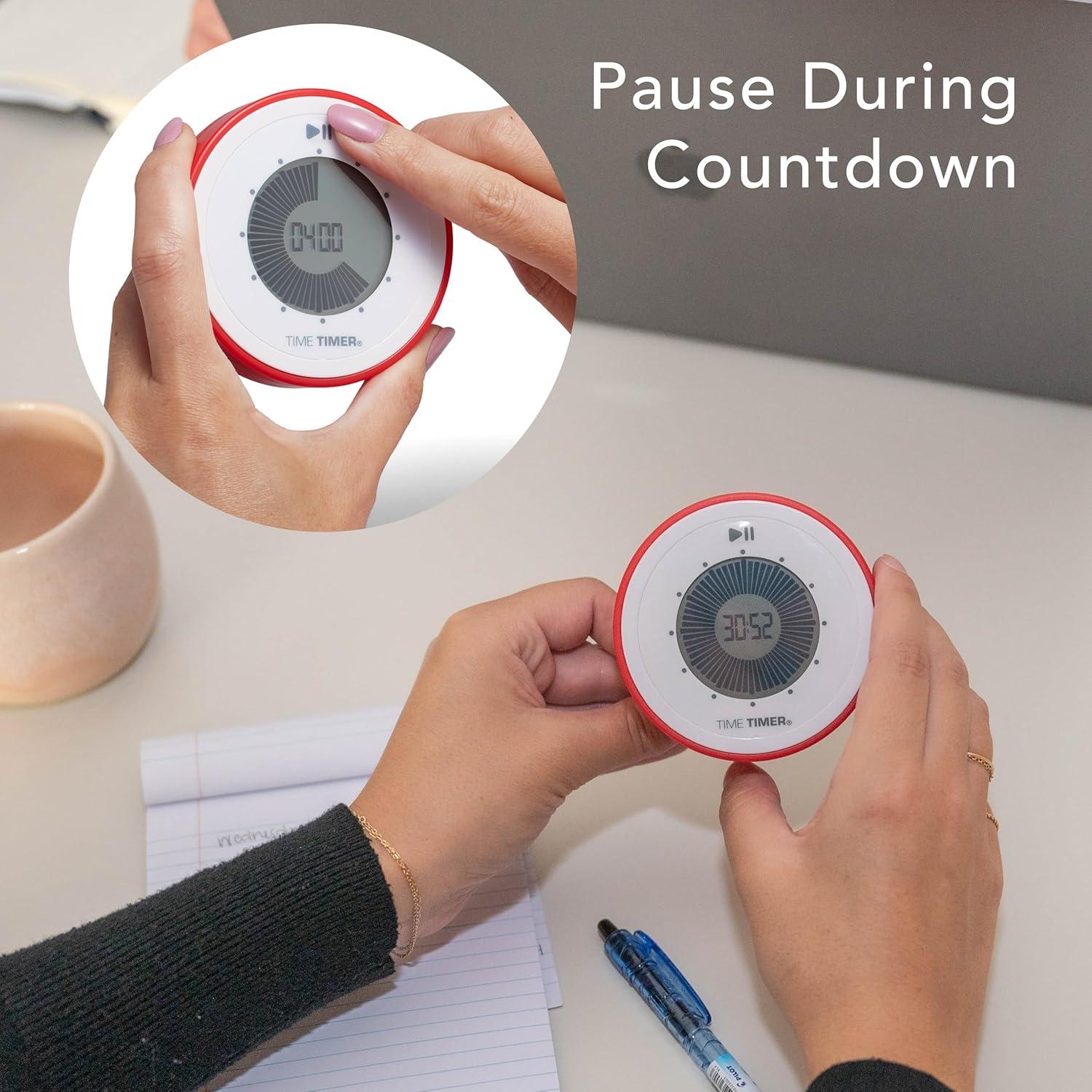 image:imageTime Timer Twist Updated 90Minute Digital Visual Countdown Clock Magnetic with Kickstand for Kids Classroom Learning Study Tool Teachers Desk Exercise and Kitchen Timer Red