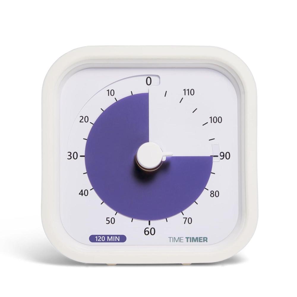 image:imageTIME TIMER 120 Minute MOD Education Edition Visual Timer with Desktop Software for Kids Classroom Learning Testing Timer Study Tool and Office Meetings with Silent Operation White 120min35 x 35