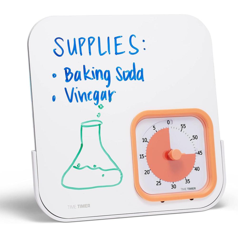 image:imageTIME TIMER MOD with Dry Erase Board 60Minute Visual Countdown Timer with Magnetic Whiteboard for Notes Chores Classroom and Office Reminders Visual Schedules for Kids and Adults CharcoalOrange