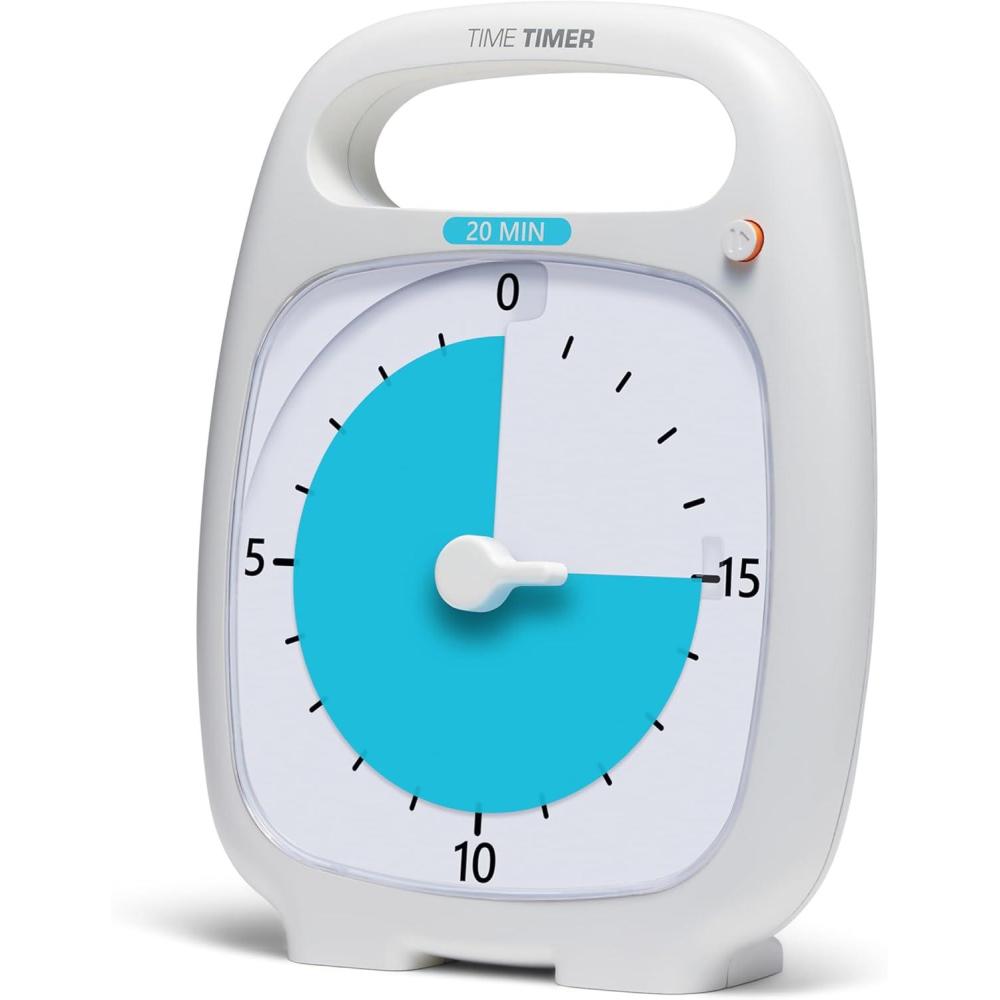 image:imageTIME TIMER Plus 60 Minute Desk Visual Timer Countdown Timer with Portable Handle for Classroom Office Homeschooling Study Tool with Silent Operation Charcoal20 Minutes