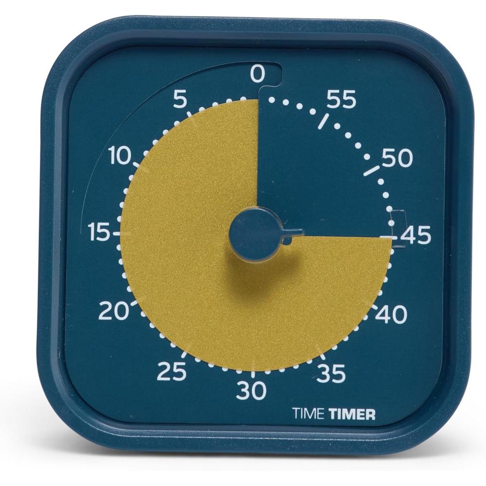 image:imageTime Timer MOD Home Edition Individual Sized 60 Minute Visual Countdown Timer for ADHD Adults Students and Pomodoro with Silent Operation Metallic MidnightMidnight