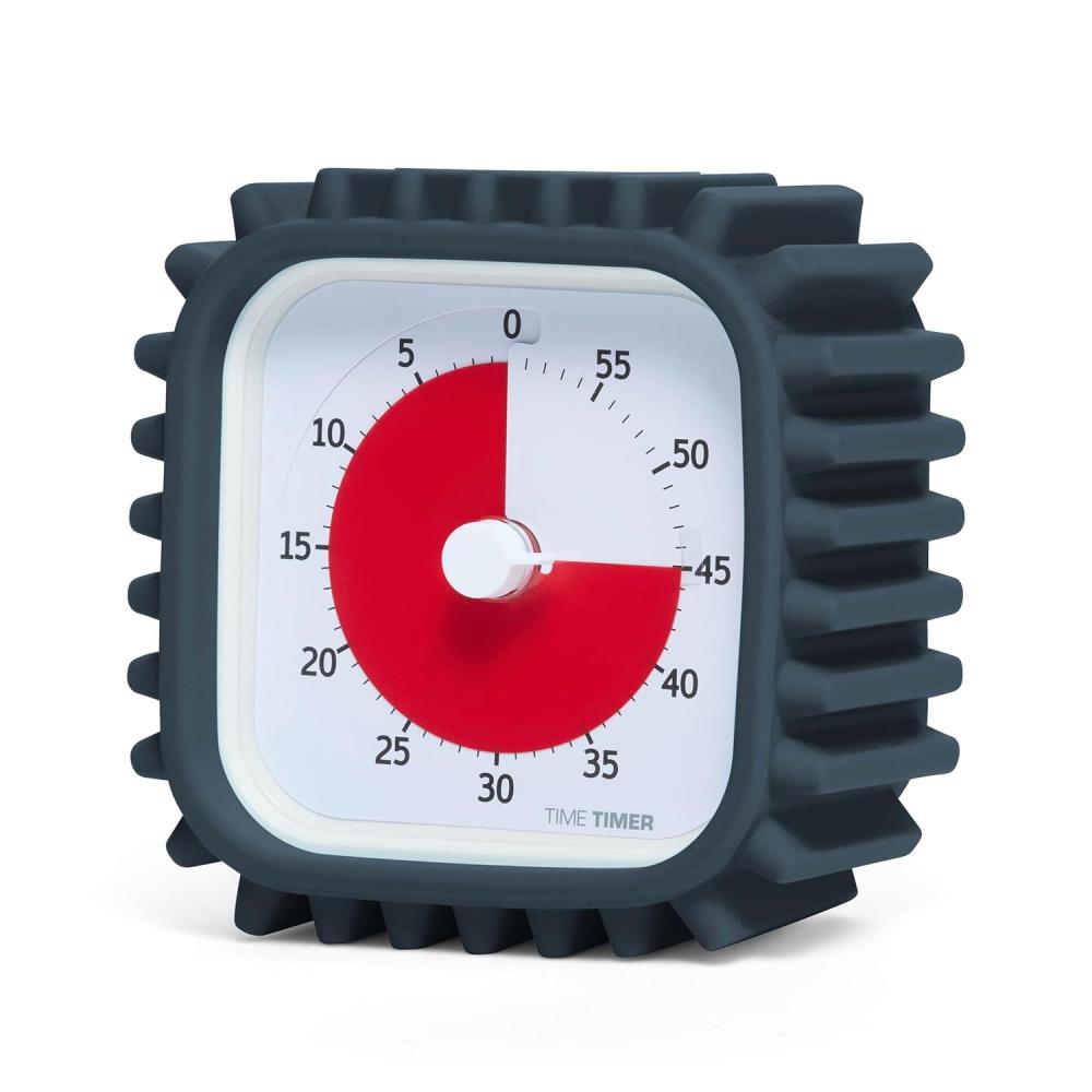 image:imageTime Timer MOD with Tire Protective Case Charcoal Case with Visual Timer Individual Sized 60 Minute Visual Countdown for ADHD Autism Kids Students and Pomodoro with Silent Operation Tread