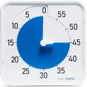 image:imageTIME TIMER 8 inch Visual Timer  60 Minute Kids Desk Countdown Clock with Dry Erase Activity Card Also Magnetic  for Kids Classroom Homeschooling Study Tool Task Reminder Home and Kitchen TimerBlue  White