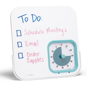 image:imageTIME TIMER MOD with Dry Erase Board  60Minute Visual Countdown Timer with Magnetic Whiteboard  for Notes Chores Classroom and Office Reminders Visual Schedules for Kids and Adults CharcoalBlue