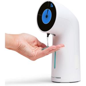 image:imageTIME TIMER WASH  30 Second Visual Timer Promoting Proper Hand Washing for Preschool Kindergarten and Adults Hands Free TouchLess Handwashing Bathroom Timer with Optional Music SoundDispenser and Timer
