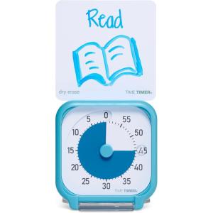 image:imageTime Timer 3 inch Visual Timer  60 Minute Kids Desk Countdown Clock with Dry Erase Activity Card and Desktop App Access  for Kids Classroom Homeschool Study Tool Task Reminder Home and KitchenWhite  Blue