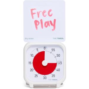 image:imageTime Timer 3 inch Visual Timer  60 Minute Kids Desk Countdown Clock with Dry Erase Activity Card and Desktop App Access  for Kids Classroom Homeschool Study Tool Task Reminder Home and KitchenWhite  Red