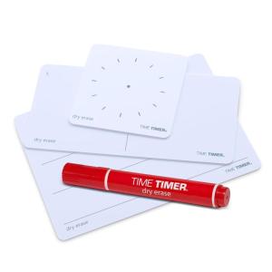 image:imageTime Timer Next Steps DryErase Card Set  Accessory for Time Timer Original Visual Timers Includes 3 Reusable Whiteboard Cards FirstThen Timer Face StepbyStep with Red Marker