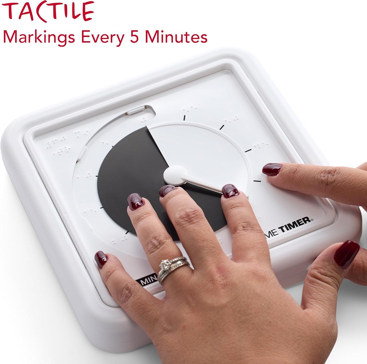 image:imageTime Timer Numberless Braille 8Inch Visual Timer 60Minute Countdown Silent Clock with Tactile Features amp HighContrast Disappearing Disk Desk Timer for Kids Office ADHD Autism BlackBlack Disk