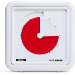 image:imageTime Timer Numberless Braille 8Inch Visual Timer  60Minute Countdown Silent Clock with Tactile Features amp HighContrast Disappearing Disk Desk Timer for Kids Office ADHD Autism  BlackRed Disk